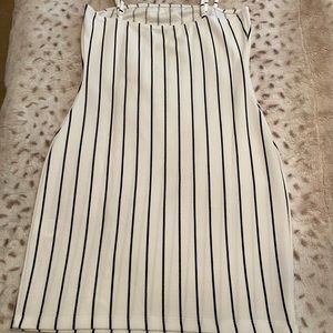 New Dress White with Black Strips